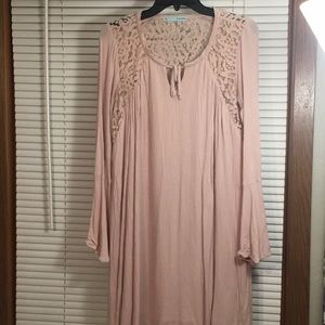 Light pink smock dress